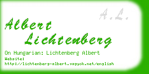 albert lichtenberg business card